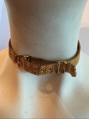 COLLAR GOLD TONE CHAIN UNISEX PET COLLAR VINTAGE 80’s